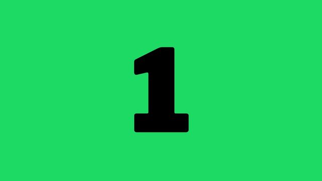 Countdown Timer or Motion Countdown Green Screen Video. 4k Video Countdown for 9 to 0 on a Green screen Background. Sport Countdown.
