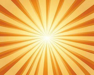 
Sun ray or star burst comic radial lines background with vibrant yellow and orange beams

