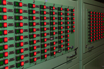 Electric control box. Marine generator control panel.