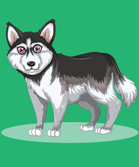 siberian husky dog design