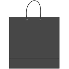 black shopping bag cartoon illustration