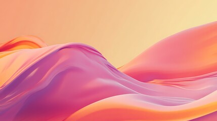 Abstract Pink and Orange Waves