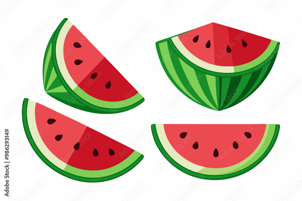 Poster A set of ripe watermelons