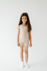 Full length cute little girl in pajama