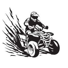 ATV Quad Bike Racing Adventure Extreme Stock Vector  Isolated on white background © Istianah
