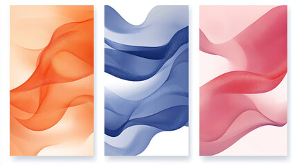 Fototapeta premium Abstract vector banners. Geometric liquid forms. Template . Modern design. Dynamic fluid banners shapes. Minimal curvy design. Various colors modern template. 
