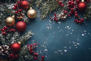Merry Christmas and Happy New Year Holiday background. Xmas banner and web poster. Festive Greeting card