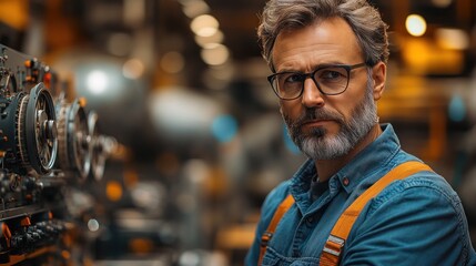 Quality Control Engineer in Industrial Production Facility Ensuring Airplane Manufacturing Standards