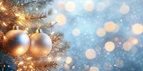 Merry Christmas and Happy New Year Holiday background. Xmas banner and web poster. Festive Greeting card