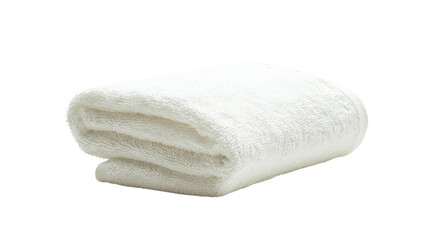 Single towel isolated on white, clean and detailed