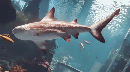 Modern architectural design featuring water pathways and greenery in a serene coastal environment