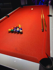 Billard Table with Cues