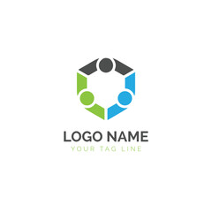 Fototapeta premium Modern logo idea signs universal emblem vector icon.