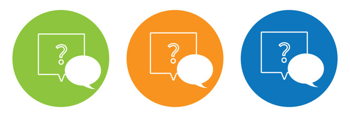 comment question sign set, abstract vectors 