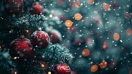 Merry Christmas and Happy New Year Holiday background. Xmas banner and web poster. Festive Greeting card