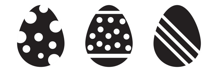 easter eggs set doodles style, set of easter eggs icon abstract hand drawn vector isolated on a white background