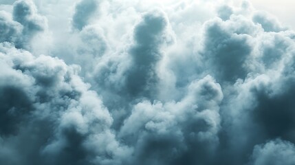 A dense formation of clouds creating a dramatic sky atmosphere.