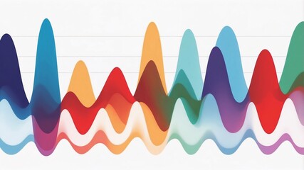 background with rainbow colors Wave plus, wave minus