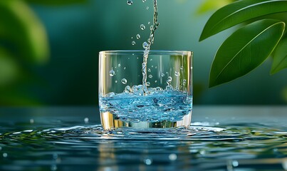 Close-up of water cascading through a reverse osmosis filter, showcasing the intricate flow and purification process of clean water.