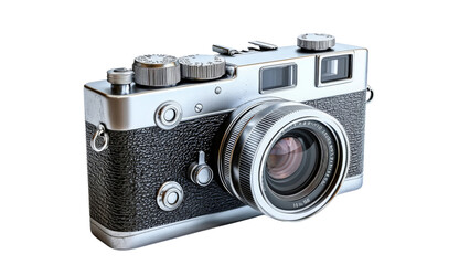 Vintage camera isolated on white, high-quality details