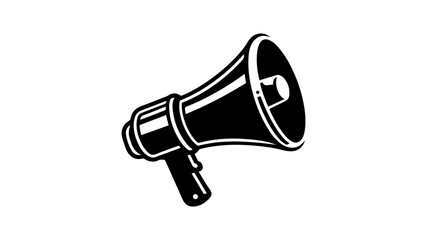Megaphone silhouette vector illustration.
