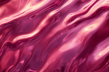 red metallic liquid texture. abstract background in the form of liquid shiny metal. glossy chrome texture. 3D rendering