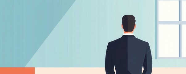 Business leader standing in a digital conference room, outlining the company s future strategy and innovation plans   corporate leadership, visionary planning