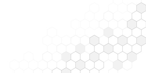Vector illustration of hexagons pattern. Geometric abstract background with simple hexagonal elements. Creative idea for medical, technology or science design