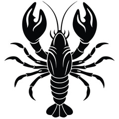 Lobsters silhouette vector illustration on white background