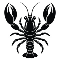 Lobsters silhouette vector illustration on white background