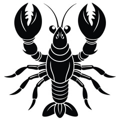 Lobsters silhouette vector illustration on white background