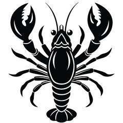 Lobsters silhouette vector illustration on white background
