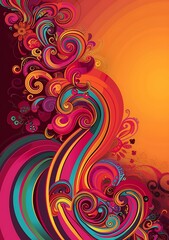 Fototapeta premium Abstract Swirling Colorful Background Design