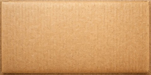 Fototapeta premium Highly detailed eco-friendly brown paper carton with textured beige recycled cardboard sheet background