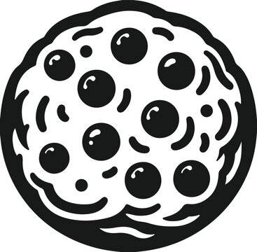 recommend clip art: silhouette of chip cookie icon vector art illustration