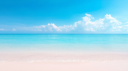 Fototapeta premium Beautiful tropical beach with calm turquoise waters at midday