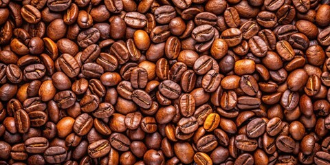 Fototapeta premium Close up shot of abstract texture of roasted coffee beans