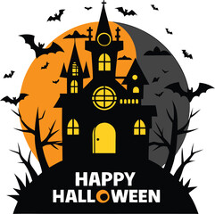 Happy Halloween vector t-shirt design on a white background