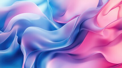 Obraz premium Soft pink and blue abstract background with fluid shapes blending into one another. Bright, modern, and eye-catching.