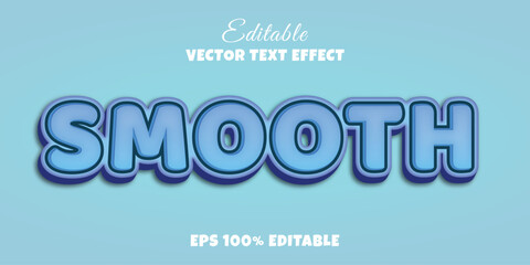 Smooth sticker modern retro text effect