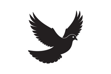 Rock Pigeon silhouette vector illustration, Rock Pigeon silhouette vector, Rock Pigeon PNG.