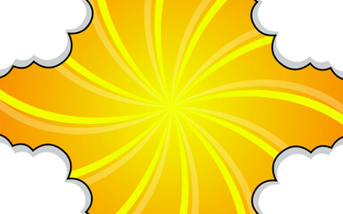 abstract comic background with cartoon cloud