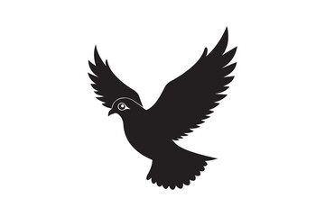 Rock Pigeon silhouette vector illustration, Rock Pigeon silhouette vector, Rock Pigeon PNG.