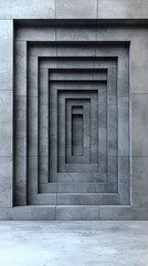Obraz premium Abstract architectural background with a receding wall of concrete.