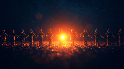 sunset in the field with cut out man, inclusive culture, respect and equity and empowering communities