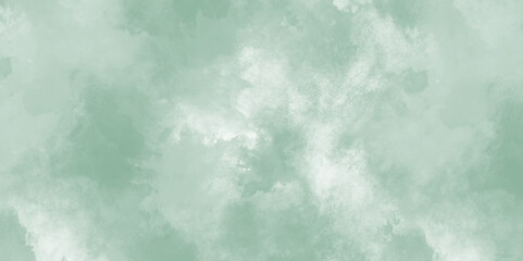 grainy abstract Light green or blue clouds texture, Watercolor abstract wet hand drawn blue grunge texture, Pastel green background with watercolor paint and grunge effect.