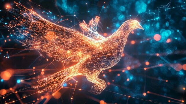 A blockchain business model presented by a holographic phoenix