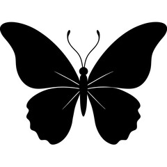 Butterfly silhouette style vector illustration