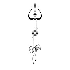black and white shiva trident tattoo design art background 