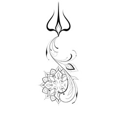 black and white floral tattoo design art and background